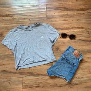 Light grey adidas crop top